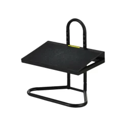 Safco Ergonomic Industrial Footrest, 5 1/2"-15"H x 20"W x 12"D, Black