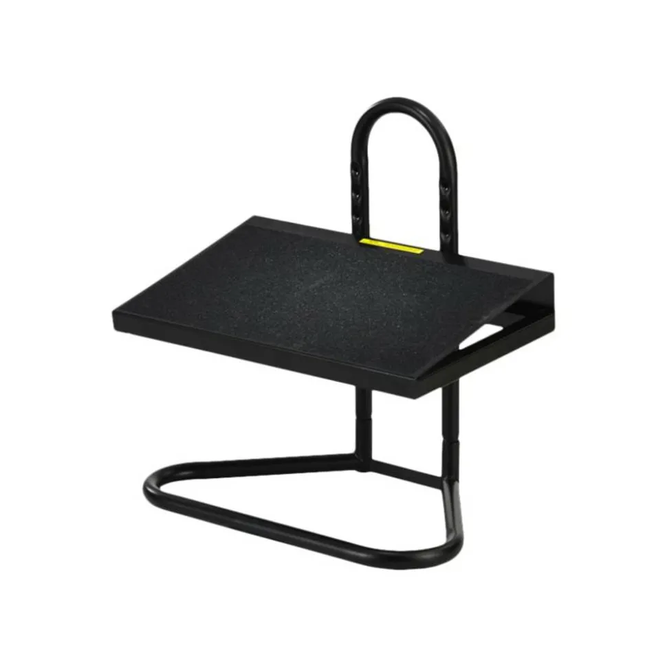 Safco Ergonomic Industrial Footrest, 5 1/2"-15"H x 20"W x 12"D, Black