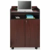 Safco Executive Mobile Presentation Stand, 29.5 x 20.5 x 40.75, Mahogany