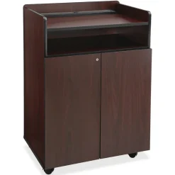 Safco Executive Mobile Presentation Stand, 29.5 x 20.5 x 40.75, Mahogany