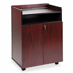Safco Executive Mobile Presentation Stand, 29.5 x 20.5 x 40.75, Mahogany