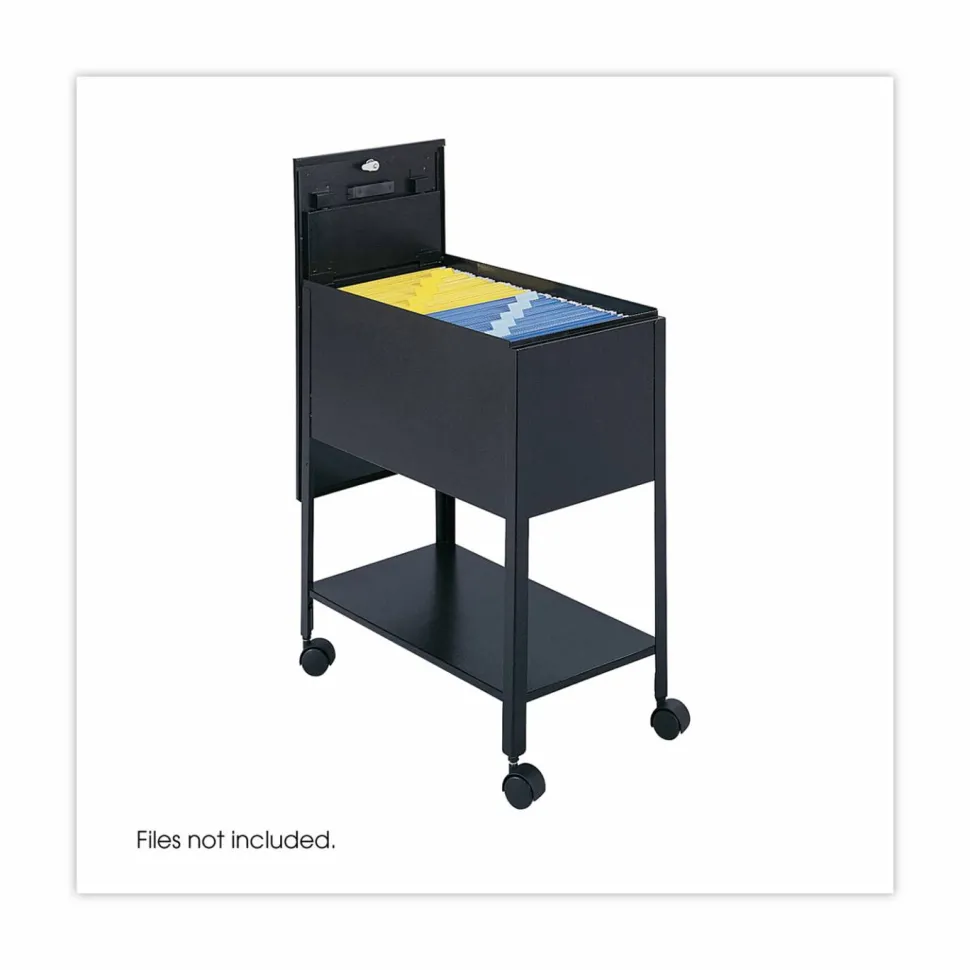 Safco Extra Deep Letter Tub File, 28-1/4"H x 13-1/2"W x 24-3/4"D, Black