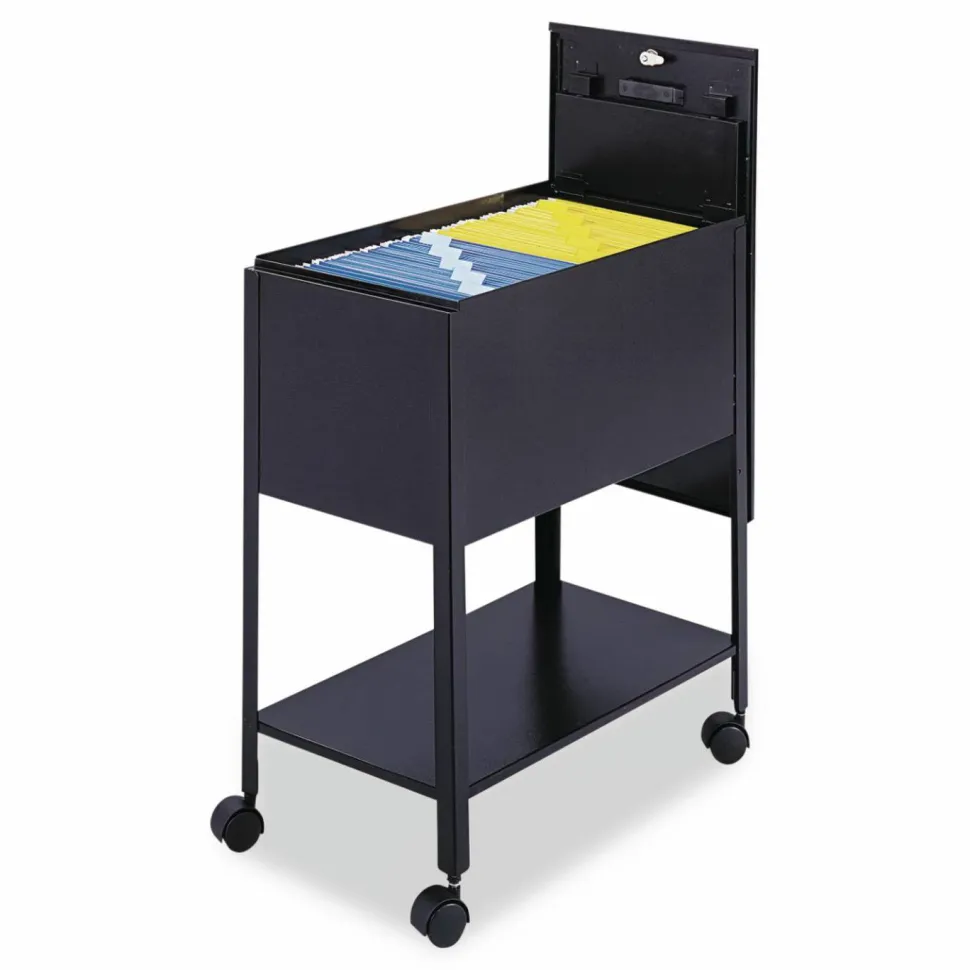 Safco Extra Deep Letter Tub File, 28-1/4"H x 13-1/2"W x 24-3/4"D, Black