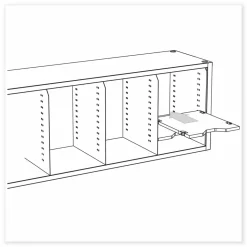 Safco E-Z Sort Additional Mail Trays, 5 Shelves, 11 x 12.5 x 0.5, Black