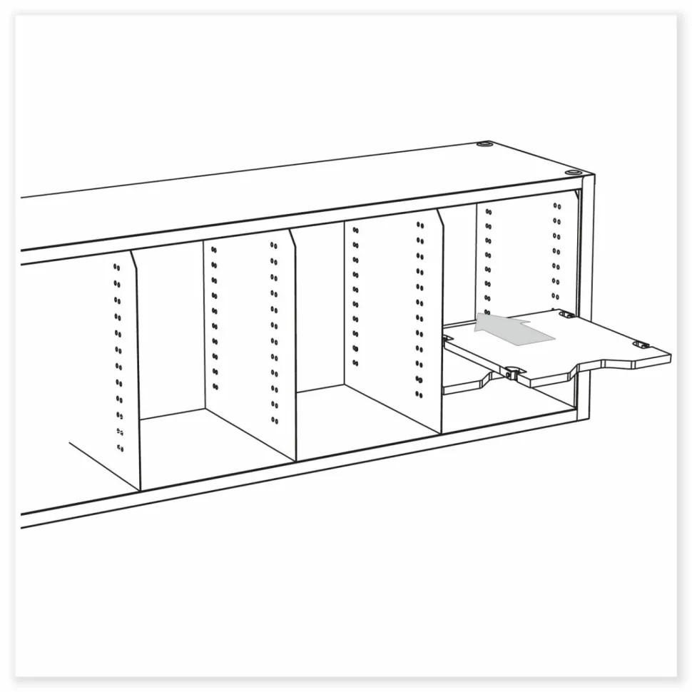 Safco E-Z Sort Additional Mail Trays, 5 Shelves, 11 x 12.5 x 0.5, Black