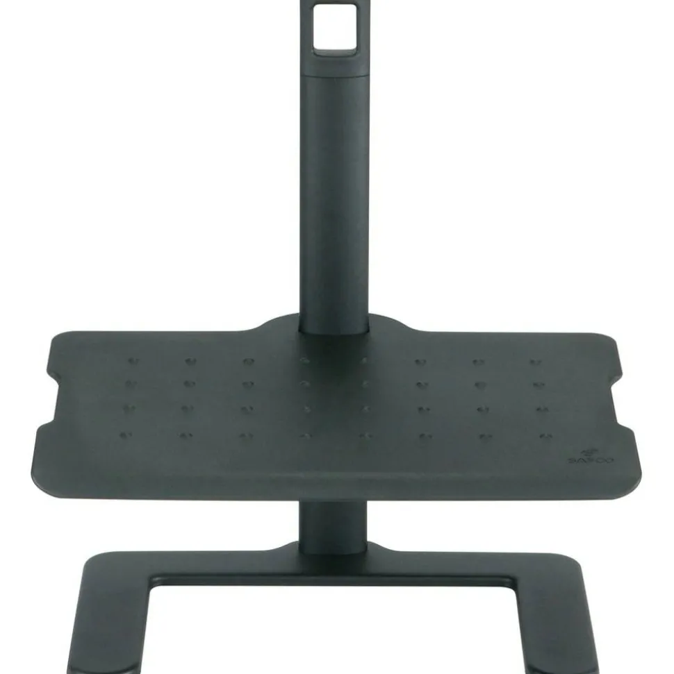 Safco Height Adjustable Footrest, 21 1/2"H x 20 1/2"W x 14 1/2"D, Black