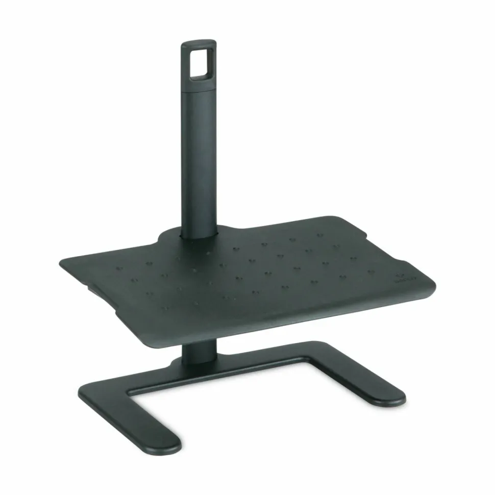 Safco Height Adjustable Footrest, 21 1/2"H x 20 1/2"W x 14 1/2"D, Black