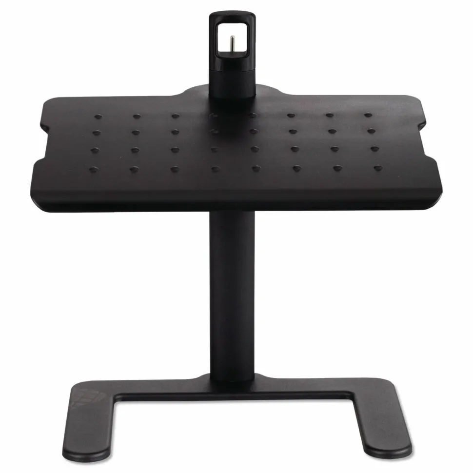 Safco Height Adjustable Footrest, 21 1/2"H x 20 1/2"W x 14 1/2"D, Black