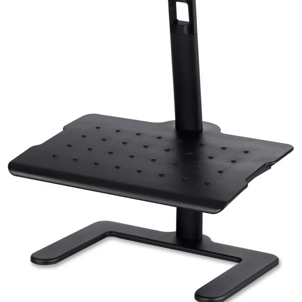 Safco Height Adjustable Footrest, 21 1/2"H x 20 1/2"W x 14 1/2"D, Black