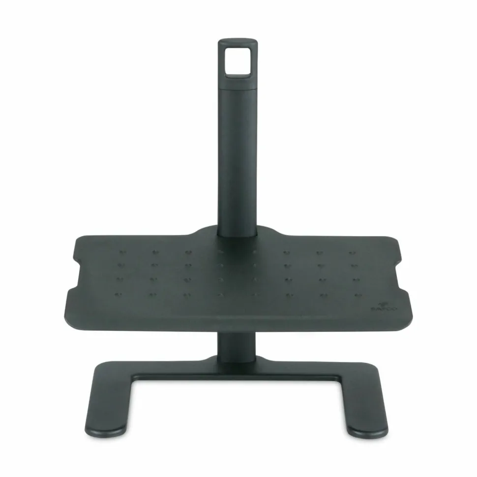 Safco Height Adjustable Footrest, 21 1/2"H x 20 1/2"W x 14 1/2"D, Black