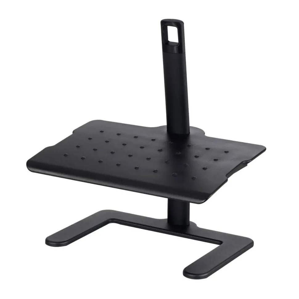 Safco Height Adjustable Footrest, 21 1/2"H x 20 1/2"W x 14 1/2"D, Black