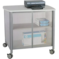 Safco Impromptu Machine Stand, Deluxe With Doors, 30 3/4