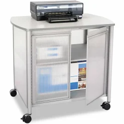 Safco Impromptu Machine Stand, Deluxe With Doors, 30 3/4