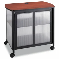 Safco Impromptu Machine Stand, 26 1/2"H x 26 3/10"W x 21"D, Cherry/Black