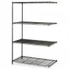 Safco Industrial Add-On Unit, Four-Shelf, 48w x 24d x 72h, Steel, Black