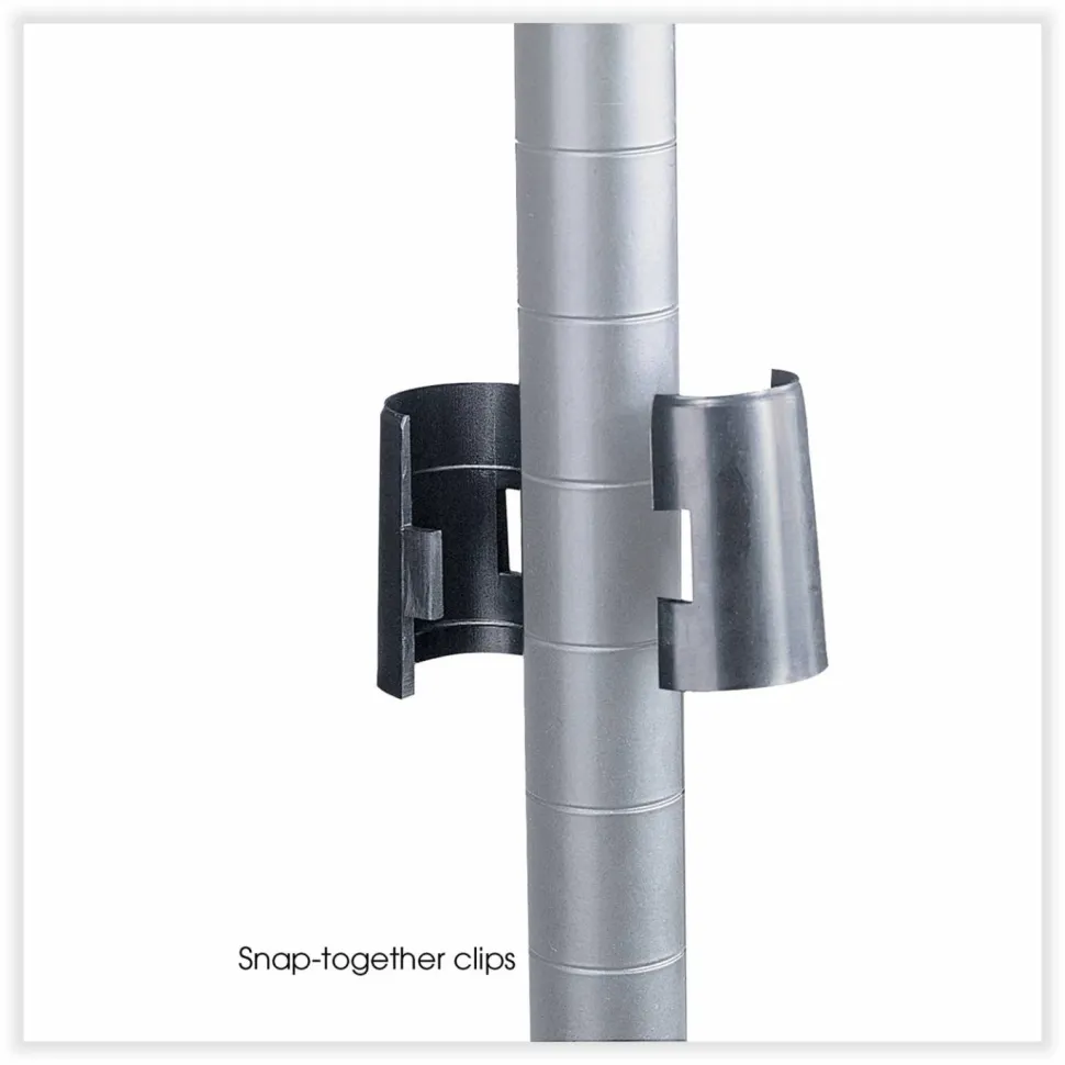 Safco Industrial Add-On Unit, Four-Shelf, 48w x 24d x 72h, Steel, Metallic Gray