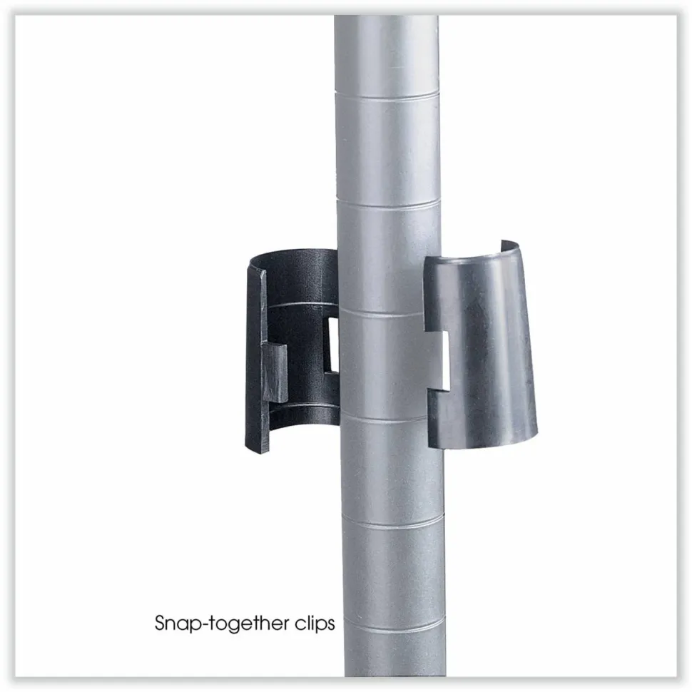 Safco Industrial Add-On Unit, Four-Shelf, 36w x 18d x 72h, Steel, Metallic Gray