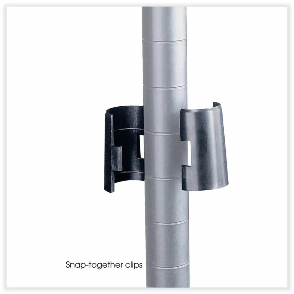 Safco Industrial Add-On Unit, Four-Shelf, 36w x 24d x 72h, Steel, Metallic Gray