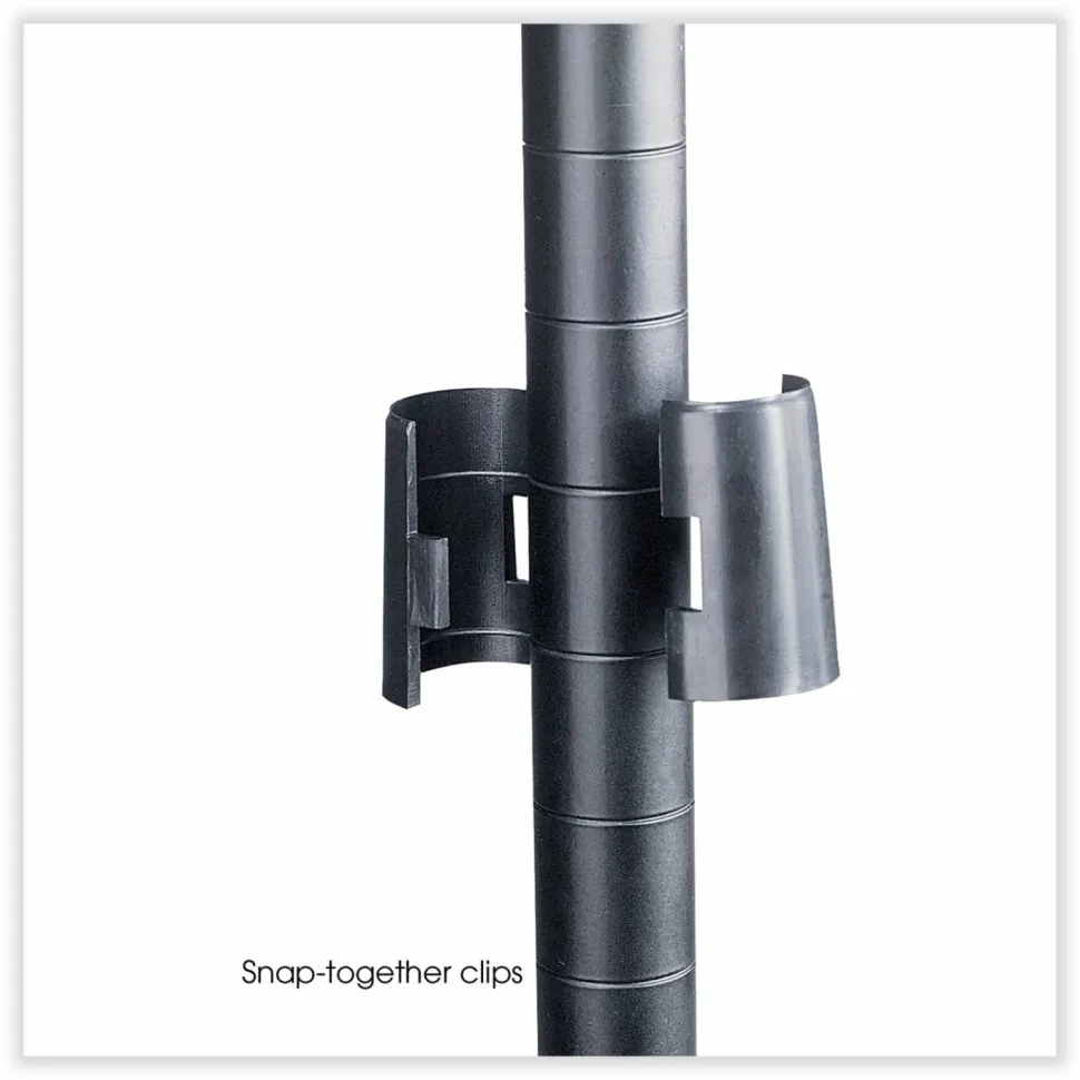 Safco Industrial Add-On Unit, Four-Shelf, 48w x 18d x 72h, Steel, Black