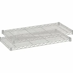 Safco Industrial Extra Shelf Pack, 36w x 18d x 1.5h Steel, Metallic Gray, 2/Pack