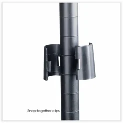 Safco Industrial Extra Shelf Pack, 36w x 18d x 1.5h Steel. Black, 2/Pack