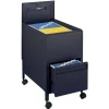 Safco Letter Tub File With Drawer, 28"H x 17"W x 25 3/4"D, Black