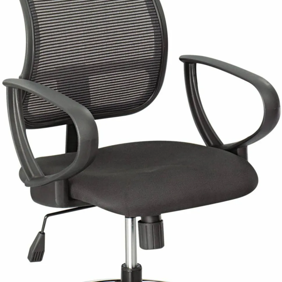 Safco Loop Arms For Vue Mesh Extended-Height Chair, Black, Set Of 2