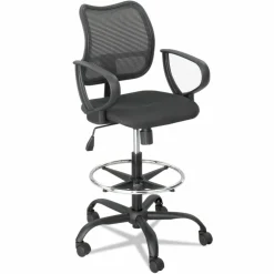 Safco Loop Arms For Vue Mesh Extended-Height Chair, Black, Set Of 2