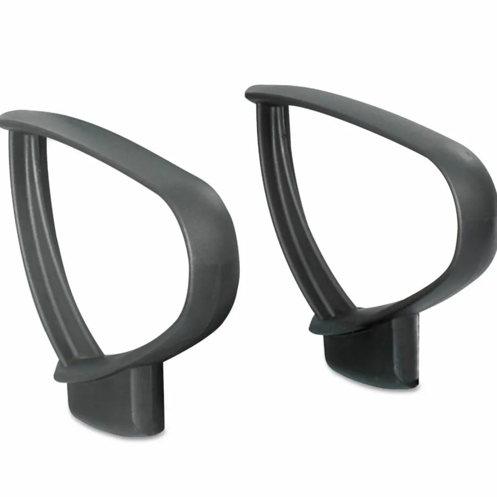 Safco Loop Arms For Vue Mesh Extended-Height Chair, Black, Set Of 2