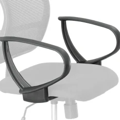Safco Loop Arms For Vue Mesh Extended-Height Chair, Black, Set Of 2