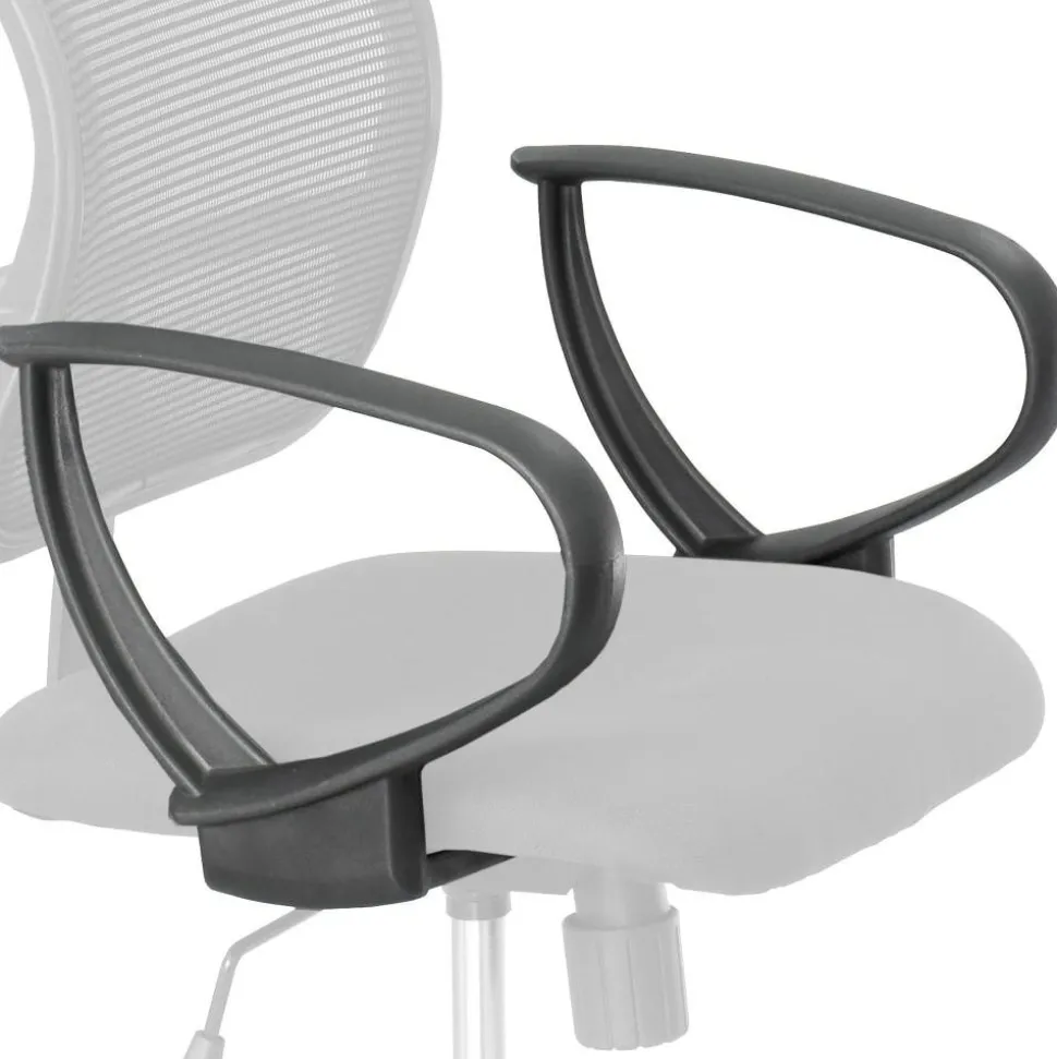 Safco Loop Arms For Vue Mesh Extended-Height Chair, Black, Set Of 2