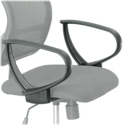 Safco Loop Arms For Vue Mesh Extended-Height Chair, Black, Set Of 2