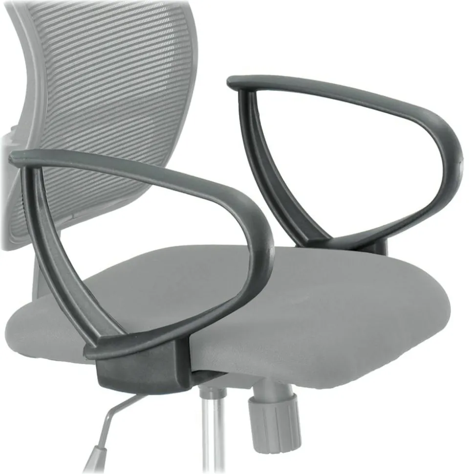 Safco Loop Arms For Vue Mesh Extended-Height Chair, Black, Set Of 2