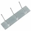 Safco Metal Wall Rack Coat Hooks, 6 Hooks, 6 3/4"H x 36"W x 3 3/4"D, Satin Aluminum