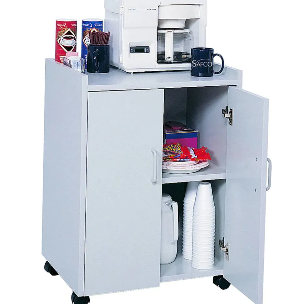 Safco Mobile Refreshment Center, 31"H x 23"W x 18"D, Gray