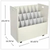 Safco Mobile Roll File, 21 Compartments, 30.25w x 15.75d x 29.25h, Tan