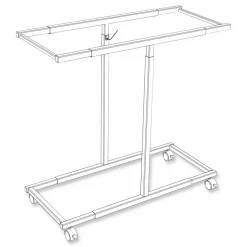 Safco Mobile Vertical File, 12 Hanging Clamps, 39.25w x 16d x 52h, Tan