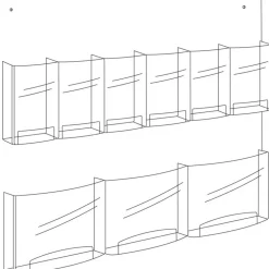 Safco Nine Compartment Magazine/Pamphlet Display - 9 Compartment(s) - Compartment Size : 7"x2"x9.12" - 5666CL