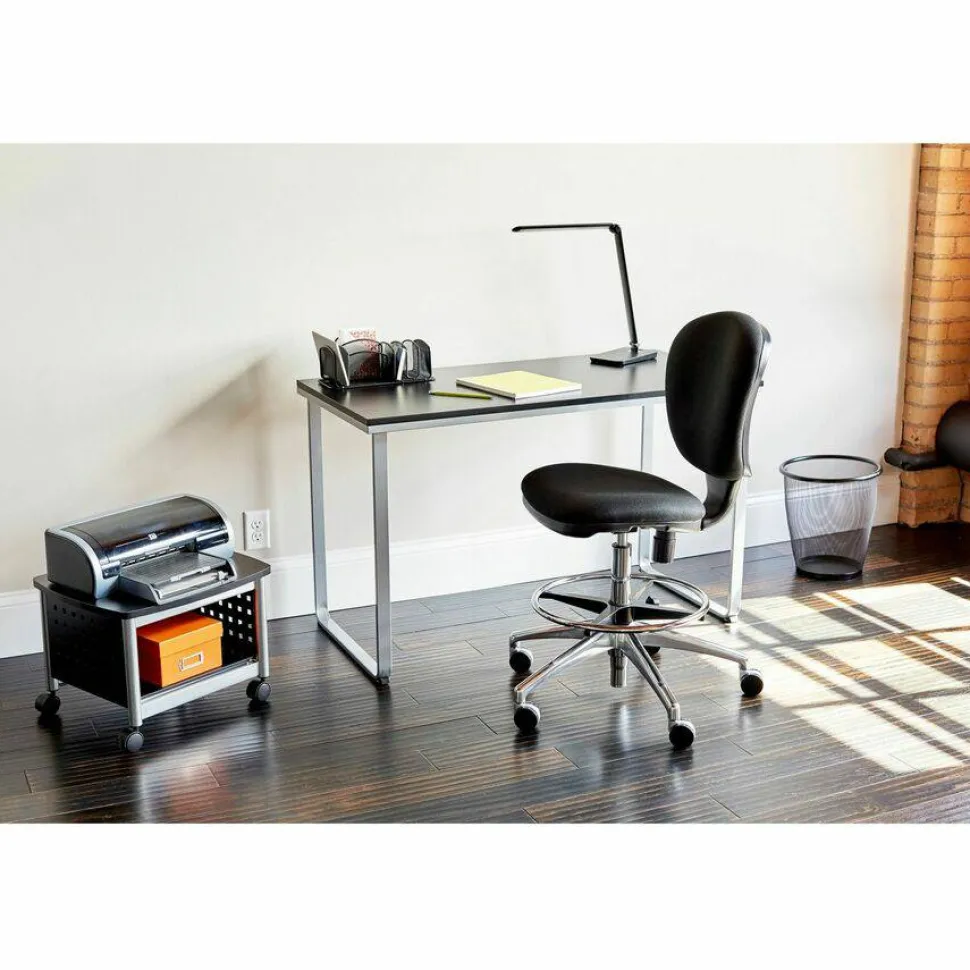 Safco Onyx Deluxe Steel Desktop Organizer, 12 5/8"H x 4 5/16"W x 4 5/16"D, Black