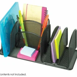 Safco Onyx Deluxe Steel Desktop Organizer, 12 5/8
