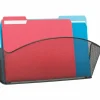 Safco Onyx Mesh Wall Pocket, Legal Size, Black