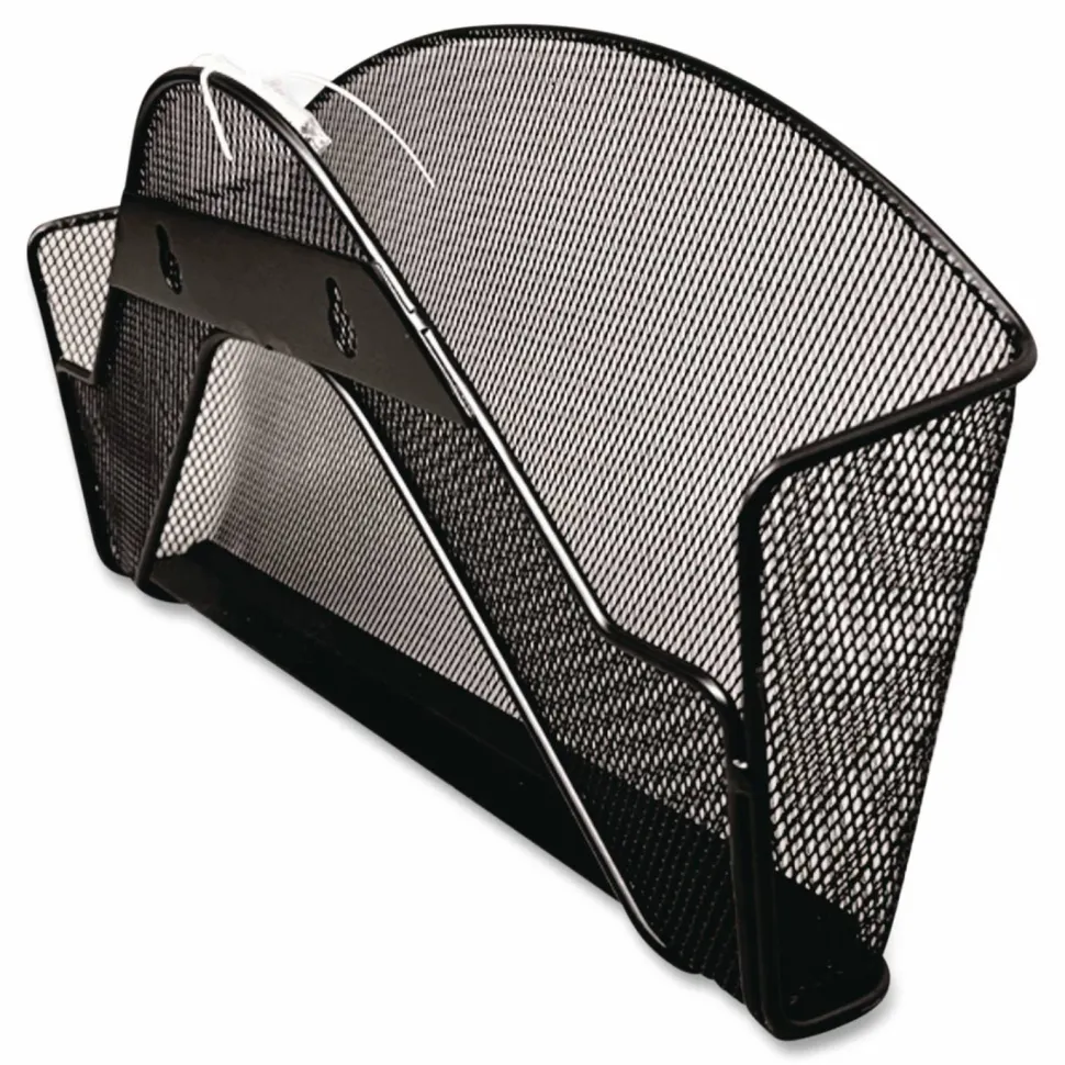 Safco Onyx Mesh Wall Pocket, Legal Size, Black