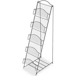 Safco Onyx 5-Pocket Steel Literature Floor Rack, 46