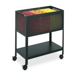 Safco Open Top Mesh Tub, Metal, 1 Shelf, 1 Bin, 13.5