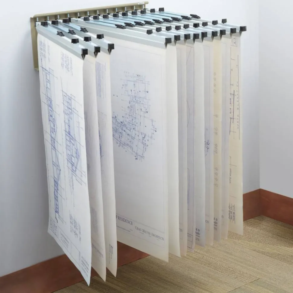 Safco Pivot Hanging Flat File Wall Rack, Tropic Sand