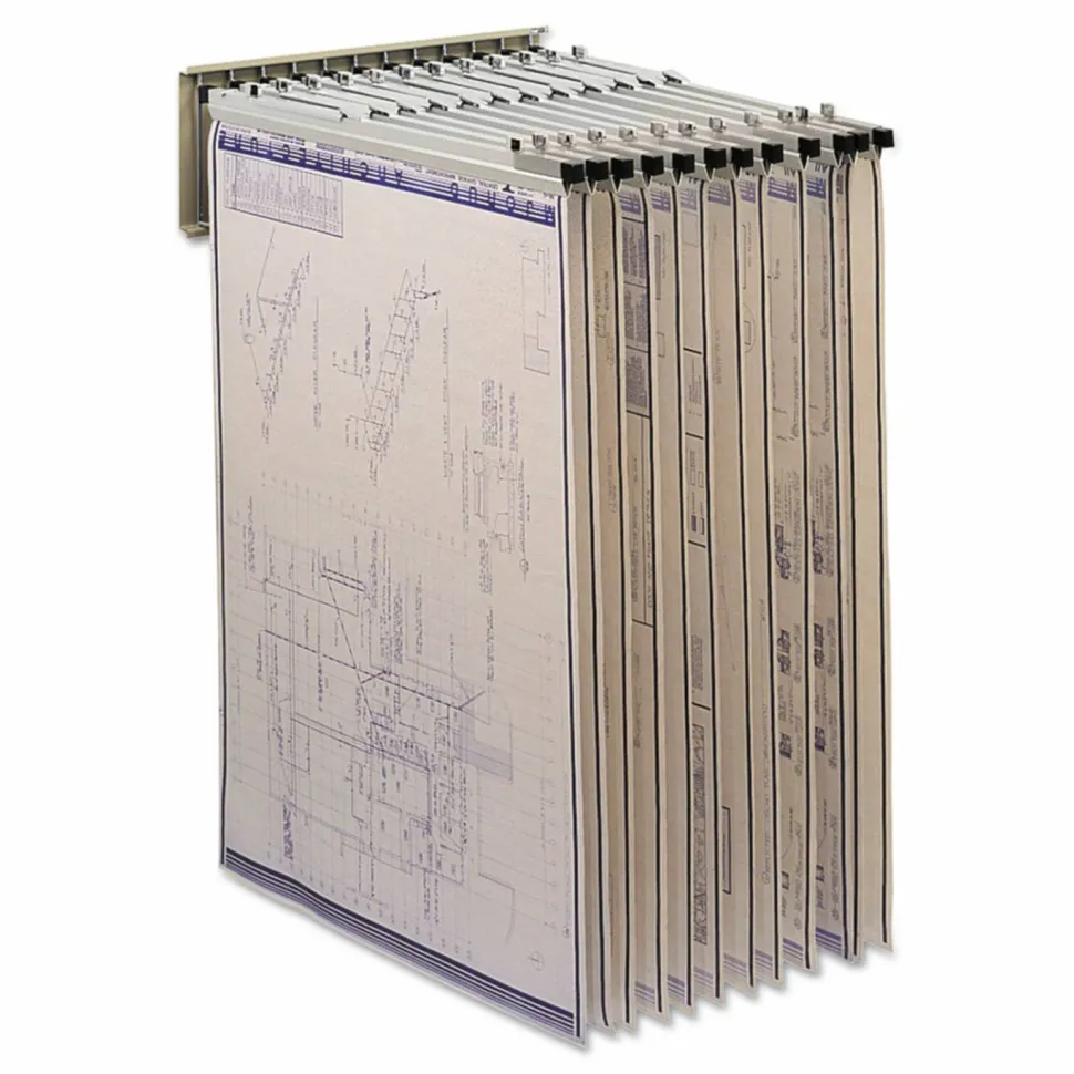 Safco Pivot Hanging Flat File Wall Rack, Tropic Sand