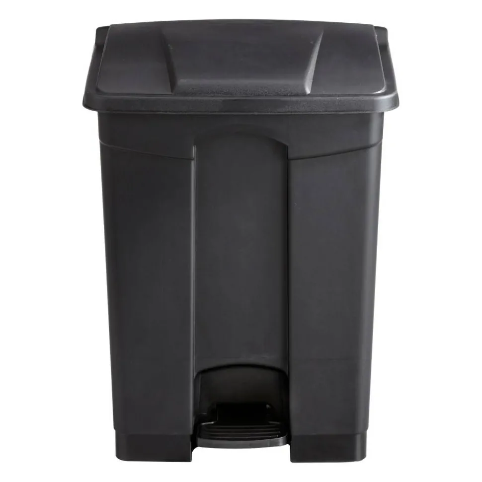 Safco Plastic Step-On Receptacle, 17 Gallon, Black