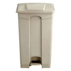 Safco Plastic Step-On Receptacle, 23 Gallon, Tan