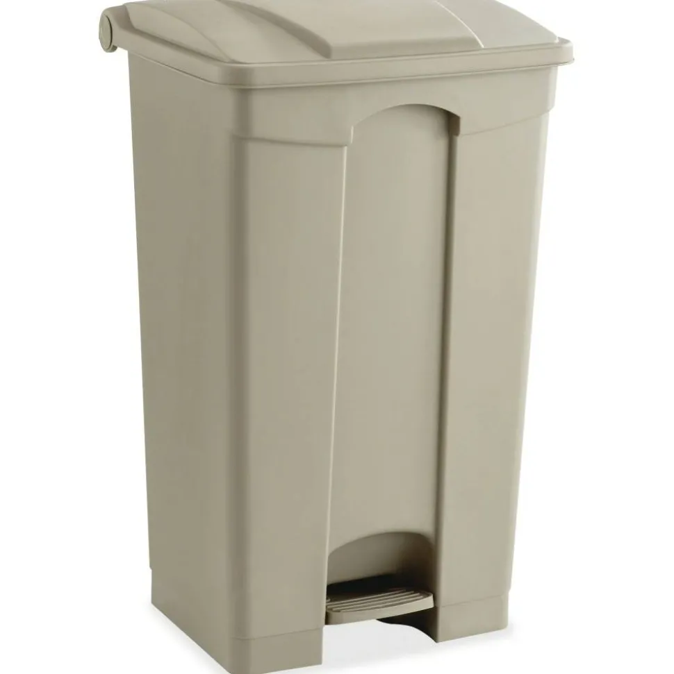 Safco Plastic Step-On Receptacle, 23 Gallon, Tan