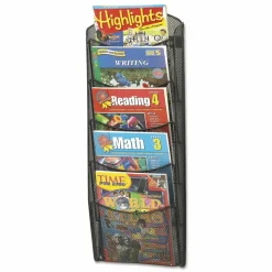 Safco 5-Pocket Mesh Magazine Rack, 28 1/3